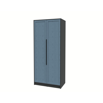 Шкаф распашной Тренд КТ-Ш2 (Антрацит ЛДСП/ Дуб лазурный ЛМДФ) Ш918 В2128 Г547 Шкаф распашной Тренд КТ-Ш2 (Антрацит ЛДСП/ Дуб лазурный ЛМДФ) Ш918 В2128 Г547